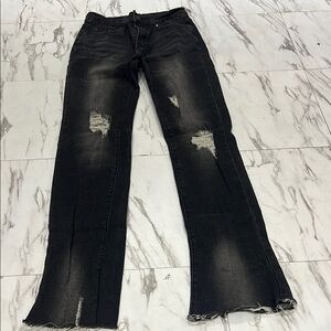 Women's Black Distressed Jeans